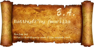 Batthyány Amarilla névjegykártya